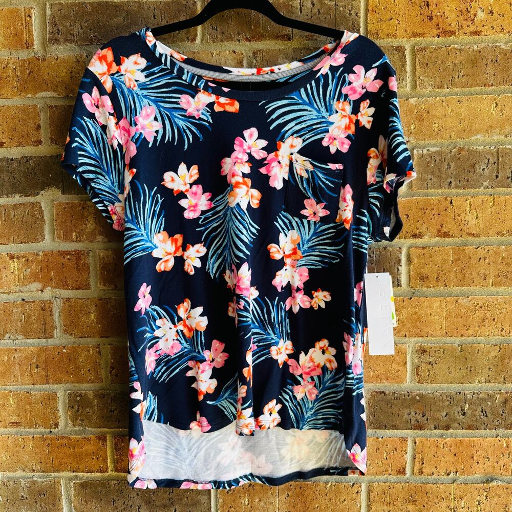 i RELAX Floral Short Sleeve Blouse
